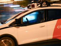 A Cruise, which is a driverless robot taxi, is seen during operation in San Francisco, California, July 24, 2023.