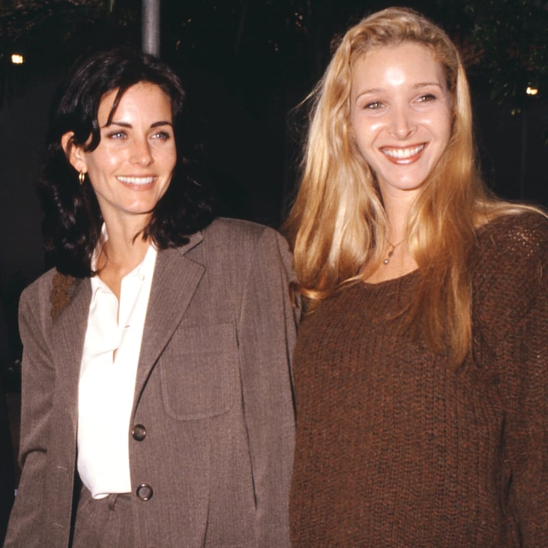 Jennifer Aniston, Courteney Cox, and Lisa Kudrow in Los Angeles, 1995.