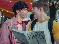 Joe Locke and Kit Connor in Hearstopper on Netflix.