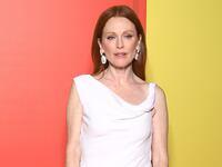 PARIS, FRANCE - DECEMBER 16: Julianne Moore attends the "The Room Next Door" Premiere at Pathe Palace on December 16, 2024 in Paris, France. (Photo by Marc Piasecki/WireImage)