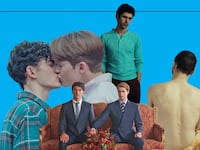 A photo illustration of the actors from Red, White & Royal Blue, Passages, and Heartstopper