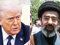 Donald Trump and Mojtaba Khamenei, son of the late Iranian Supreme Leader Ayatollah Ali Khamenei.
