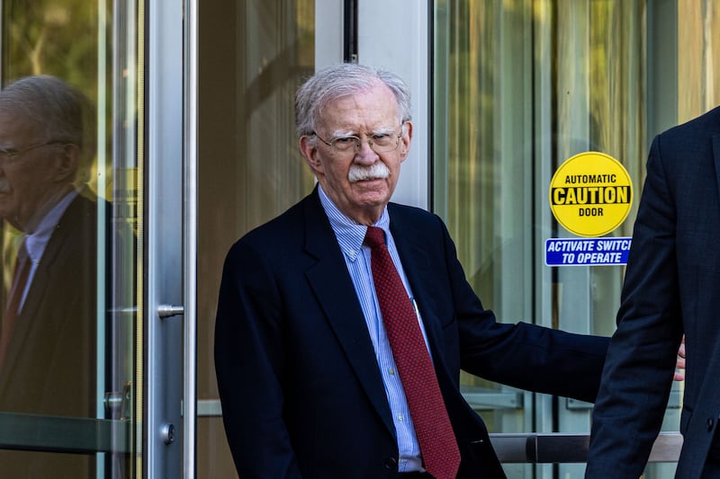 GREENBELT, MARYLAND - OCTOBER 17: Former U.S. National Security Advisor John Bolton leaves federal court after pleading not guilty to charges of mishandling classified material on October 17, 2025 in Greenbelt, Maryland. Bolton was indicted by a federal grand jury on Thursday. (Photo by Alex Kent/Getty Images)