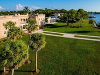 An aerial shot of the New College of Florida.