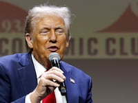 Former US President and Republican presidential candidate Donald Trump