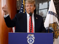 Republican presidential candidate and former U.S. President Donald Trump