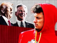 Donald Trump, Tommy Tubeville and Patrick Mahomes