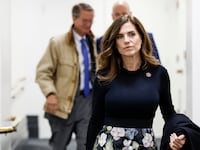 Rep. Nancy Mace (R-SC) departs a House Republican Conference meeting