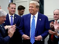 Former President and Republican presidential candidate Donald Trump on Capitol Hill.