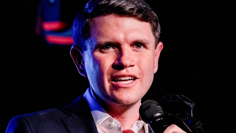Democratic Senate candidate James Talarico speaks during a rally in San Antonio, Texas in May.