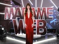 Dakota Johnson poses during the red carpet for the movie 'Madame Web'