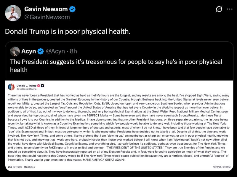 Gavin Newsom response