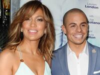 Jennifer Lopez and Casper Smart attend the premiere of "The Perfect Match" at ArcLight Hollywood on March 7, 2016 in Hollywood, California.