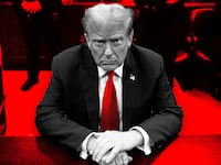 An illustration including former U.S. President Donald Trump