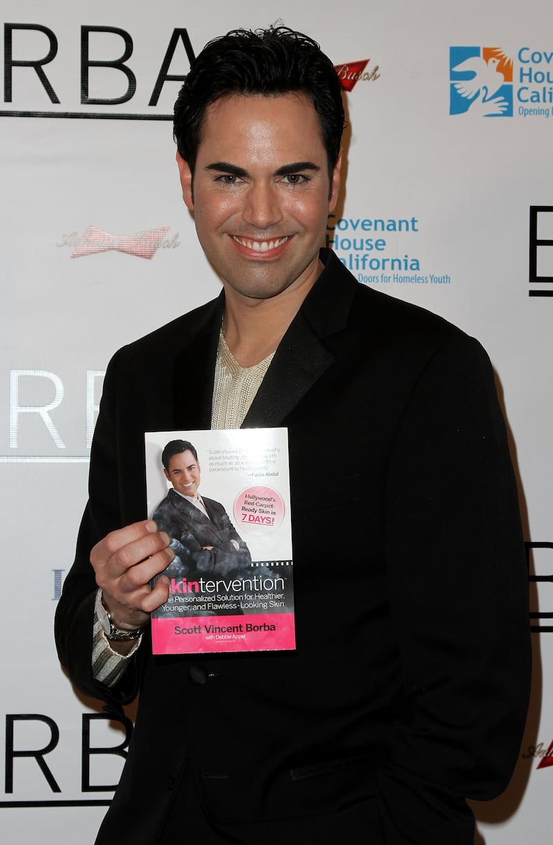 Esthetician and CEO of Borba Scott-Vincent Borba poses at the launch of his book, "Skintervention," on January 13, 2011, in Los Angeles.