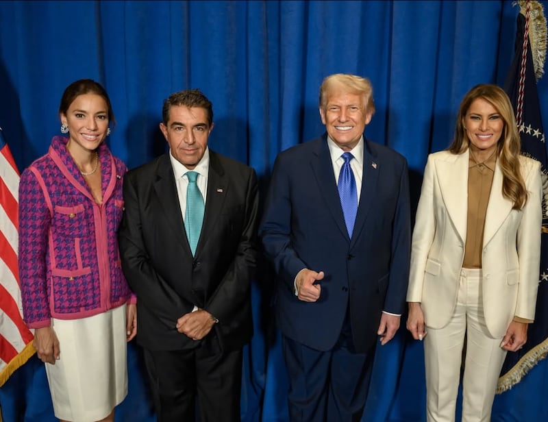Amanda Ungaro, Paolo, Donald Trump and Melania Trump