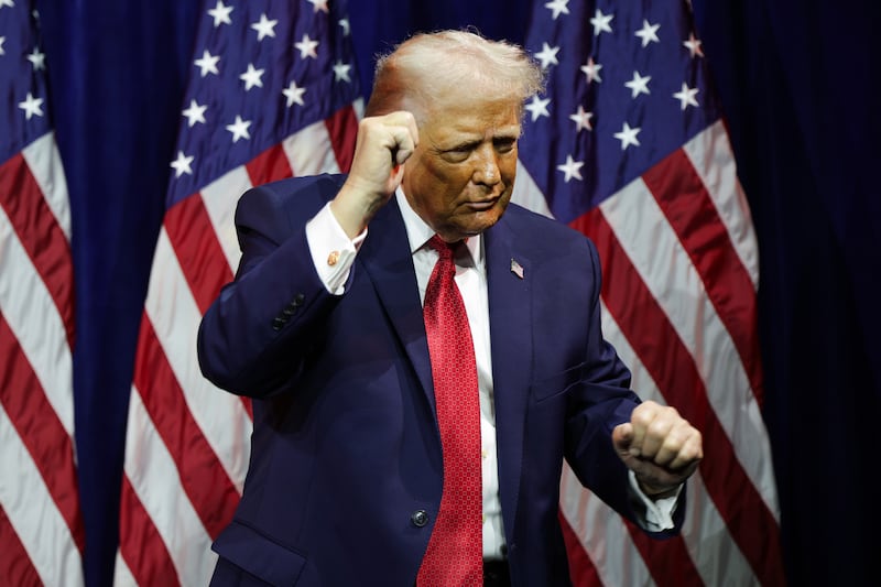 Trump dances after he debuted his new 'do.