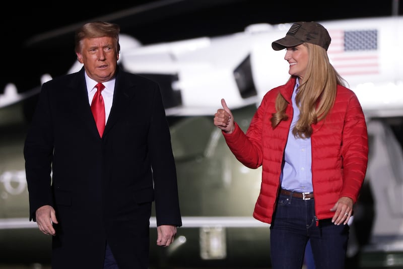 Donald Trump and Kelly Loeffler