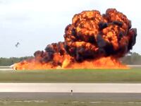 Fireball moments after plane crashes.