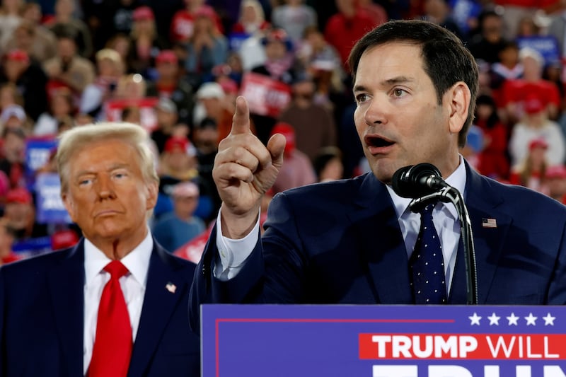 Marco Rubio speaks during a North Carolina rally in November, 2024.
