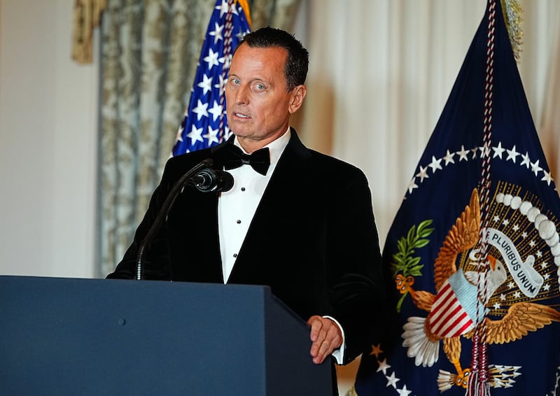 U.S. Special Presidential Envoy for Special Missions Ric Grenell delivers remarks during the State Department Kennedy Center Honors medal presentation dinner at the U.S. Department of State on December 06, 2025 in Washington, DC.