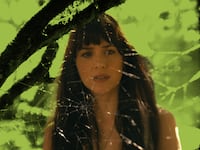 Photo illustration of Dakota Johnson in the trailer for Madame Web
