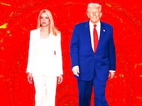 A photo illustration of AG Pam Bondi and President Donald Trump.