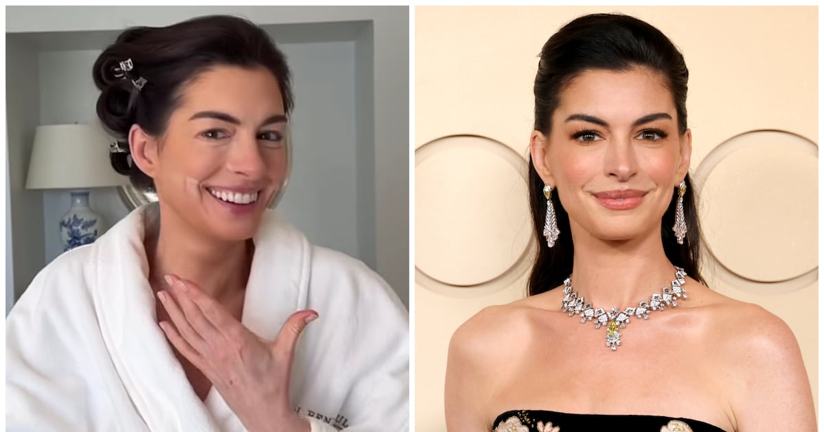 Anne Hathaway Reveals Her No-Knife Instant Facelift Trick