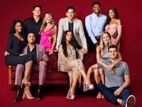 "The Ultimatum 2. (L to R) Lisa, Brian, James, Ryann, Roxanne, Antonio, Trey, Riah, Kat and Alex in Season 2 of The Ultimatum. Cr. Jackson Petty / Netflix © 2023"