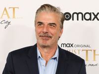 Chris Noth poses during the red carpet premiere of the 'Sex and The City' sequel, 'And Just Like That' in New York City, U.S. December 8, 2021.