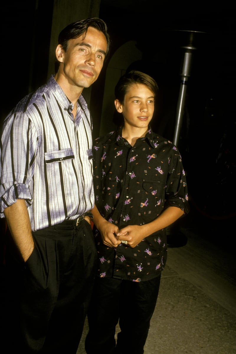 Jackson Browne and Son Ethan Browne during "Roxanne" Los Angeles Premiere at Plitt Theater in Los Angeles, California, United States.