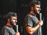 Comedian Nimesh Patel performs stand-up comedy
