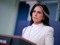 White House Director of National Intelligence Tulsi Gabbard talks to reporters in the Brady Press Briefing Room at the White House on July 23, 2025 in Washington,