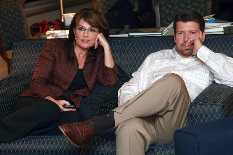 Sarah Palin (L) and her husband Todd Palin in 2008.