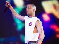 Rapper Kid Cudi performs onstage during Weekend 2 - Day 3 of the Coachella