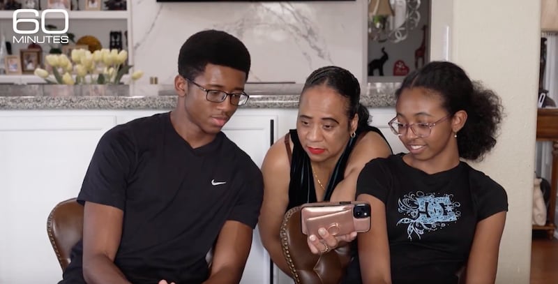Moussa Diawara’s family speaks to him via video from their home in the U.S.
“It feels really empty without him,” his 16-year-old Corey said.