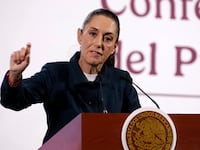 MEXICO CITY, MEXICO - JANUARY 27, 2025: Mexico's President Claudia Sheinbaum Pardo speaking during a briefing conference at National Palace. on January 27, 2025 in Mexico City, Mexico. ,MEXICO CITY, MEXICO - JANUARY 27, 2025: Mexicoâs President Claudia Sheinbaum Pardo speaking during a briefing conference at National Palace. on January 27, 2025 in Mexico City, Mexico. (Photo credit should read Luis Barron/ Pixelnews/Future Publishing via Getty Images)