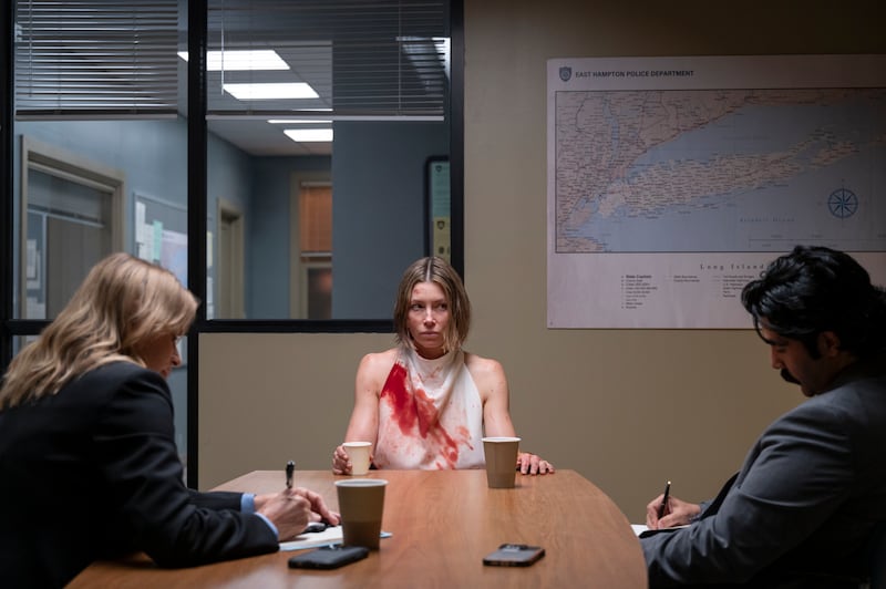 Kim Dickens, Jessica Biel and Bobby Naderi