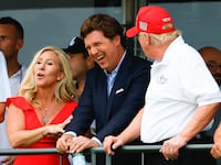Former President Donald Trump, Tucker Carlson and Marjorie Taylor Greene.