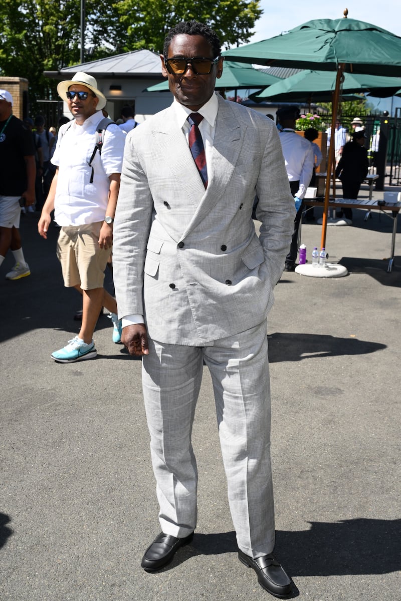LONDON, ENGLAND - JULY 06: David Harewood attends day eight of the 2026 Wimbledon Tennis Championships at the All England Lawn Tennis and Croquet Club on July 06, 2026 in London, England. (Photo by Karwai Tang/WireImage)