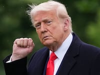 President Donald Trump departs the White House on May 22, 2025 in Washington, DC. Trump is traveling to his Trump National Golf Club in Virginia where he is holding a dinner for the top investors in his $TRUMP cryptocurrency.