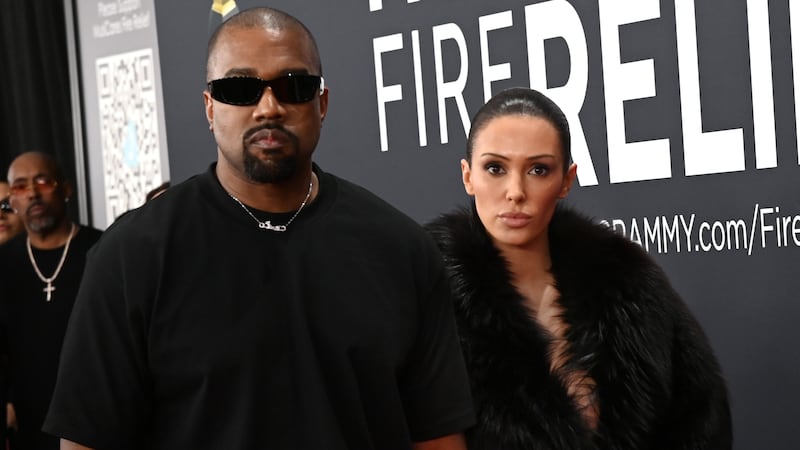 Kanye West and Bianca Censori attend the 67th GRAMMY Awards on February 02, 2025 in Los Angeles, California.