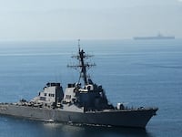 The guided-missile destroyer USS Higgins (DDG 76) off the coast of Haiti in Jan. 2010.