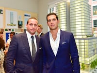 Tal Alexander and Oren Alexander attend 565 Broome Sales Gallery launch event at 372 West Broadway on September 20, 2016 in New York City.