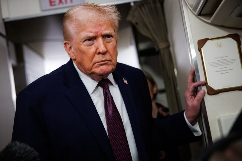 Donald Trump on Air Force One
