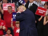 Donald Trump claims he didn’t hear Tony Hinchcliffe’s racist joke about Puerto Rico at his rally in Madison Square Garden.