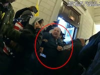 Joseph Fischer pictured inside the Capitol on Jan. 6.