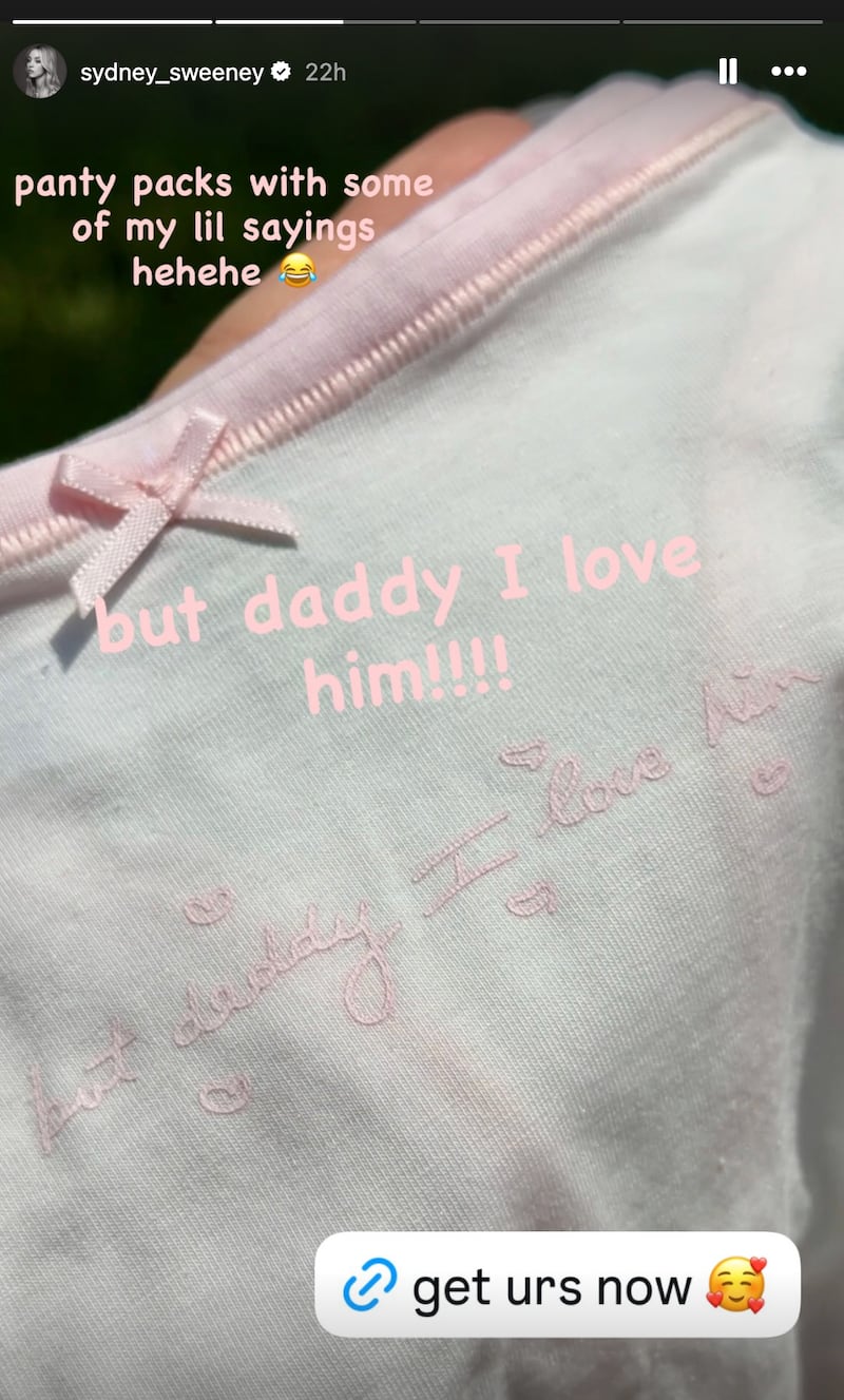 Sydney Sweeney dropped her new lingerie line on Thursday, linking to different sets on her Instagram story.