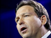Republican Florida Governor Ron DeSantis speaks during his 2022 U.S. midterm elections night party in Tampa, Florida, U.S.