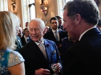 King Charles III during a reception for recipients of The King's Award for Enterprise, at Windsor Castle on July 9, 2024 in Windsor, England.